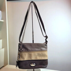 Rosetti Brown Ombre Faux Leather Crossbody Shoulder Bag
